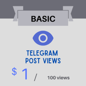 [BASIC] Telegram Post Views – 100 views