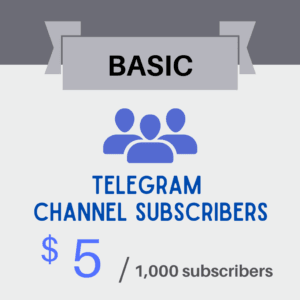 [BASIC] Telegram Channel Subscribers – 1,000 subscribers
