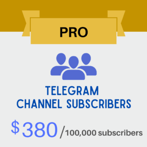 [PRO] Telegram Channel Subscribers – 100,000 subscribers